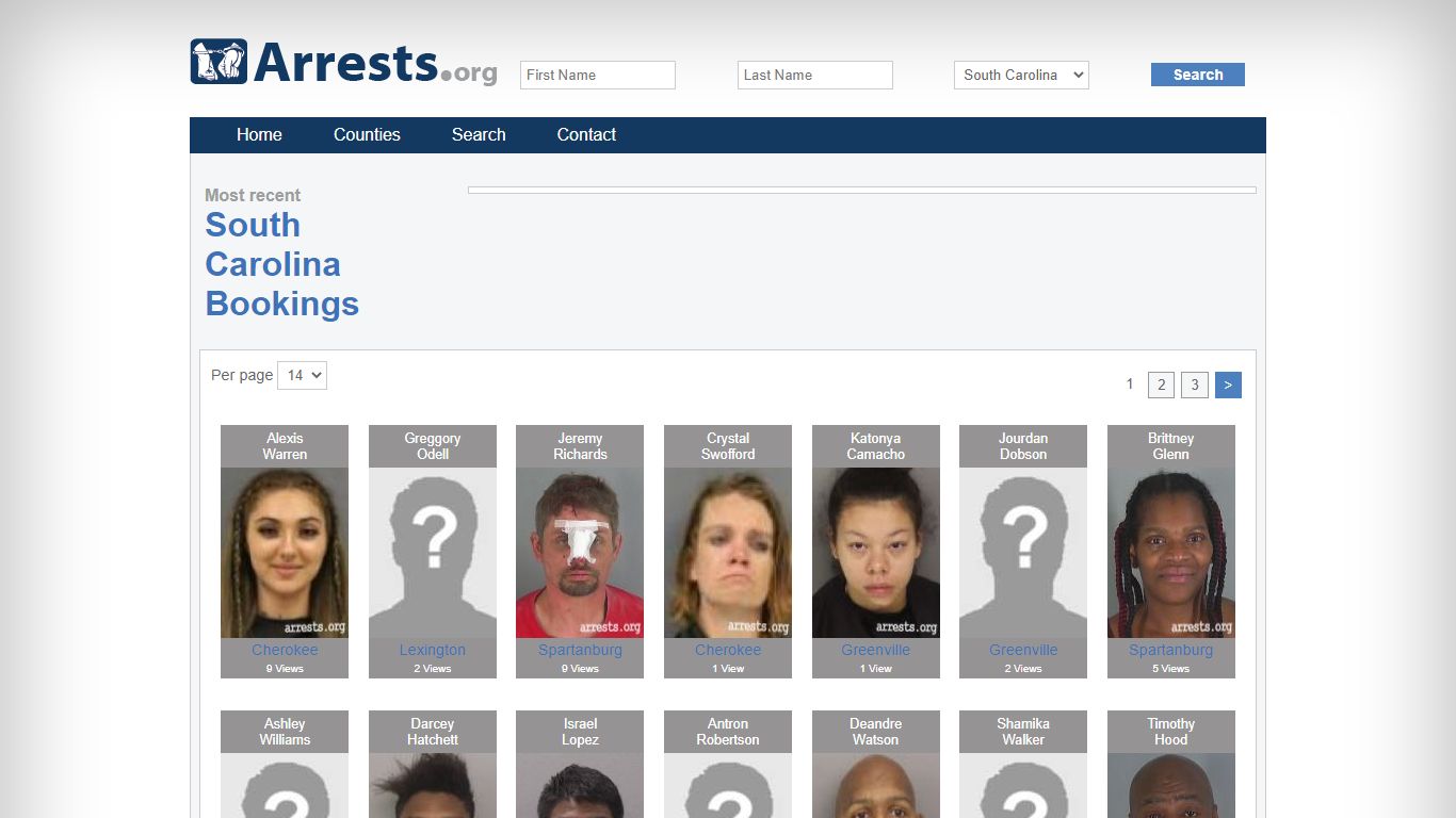 South Carolina Arrests and Inmate Search